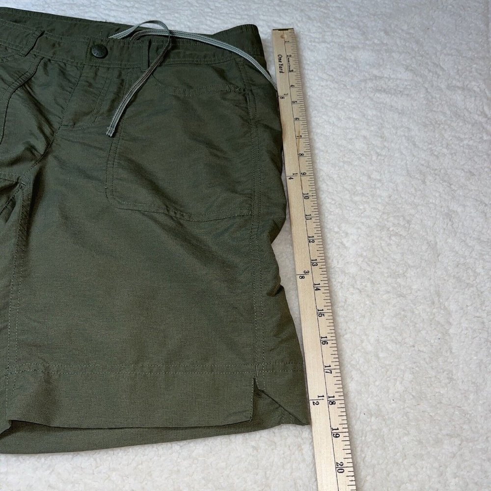 North Face Women's Size 6 Olive Green Shorts Drawstring Belt Loop Stowe Pocket - Picture 9 of 9